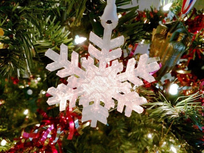 Snowflake Ornament - simple design 3D Print 55474