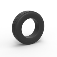 Semi truck tire 10 Scale 1:25 - Thumbnail 1