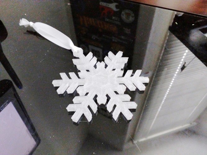Snowflake Ornament - simple design 3D Print 55478