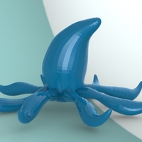 Low Poly Space Octopus - Thumbnail 3