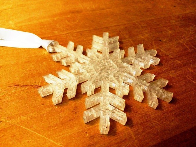 Snowflake Ornament - simple design 3D Print 55481