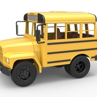 Small Fun short School bus 1:25 3D Printing 554858