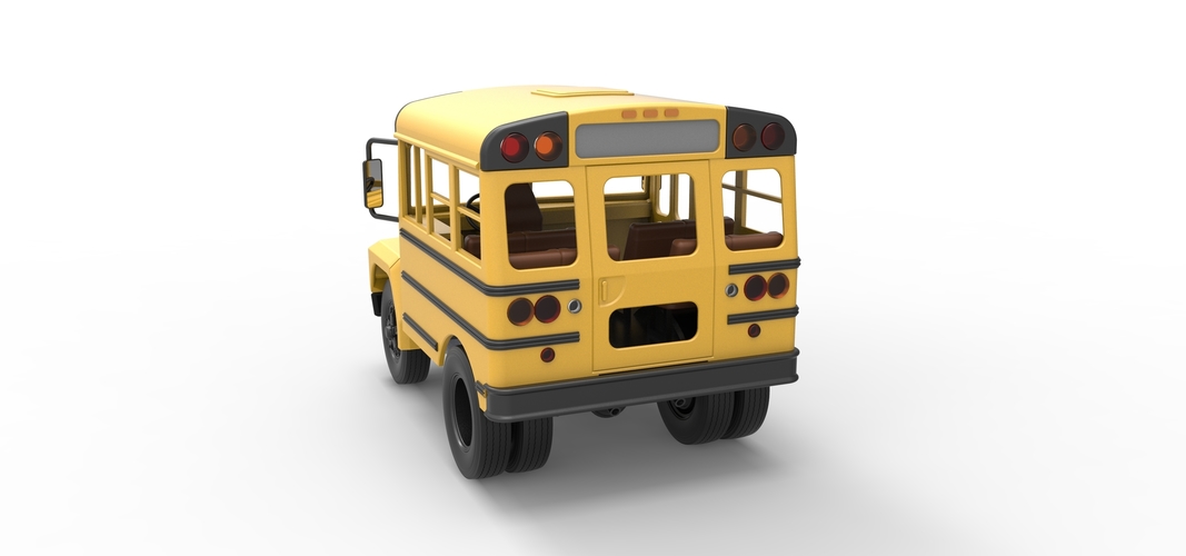 Fun short School bus 1:25 3D Print 554871