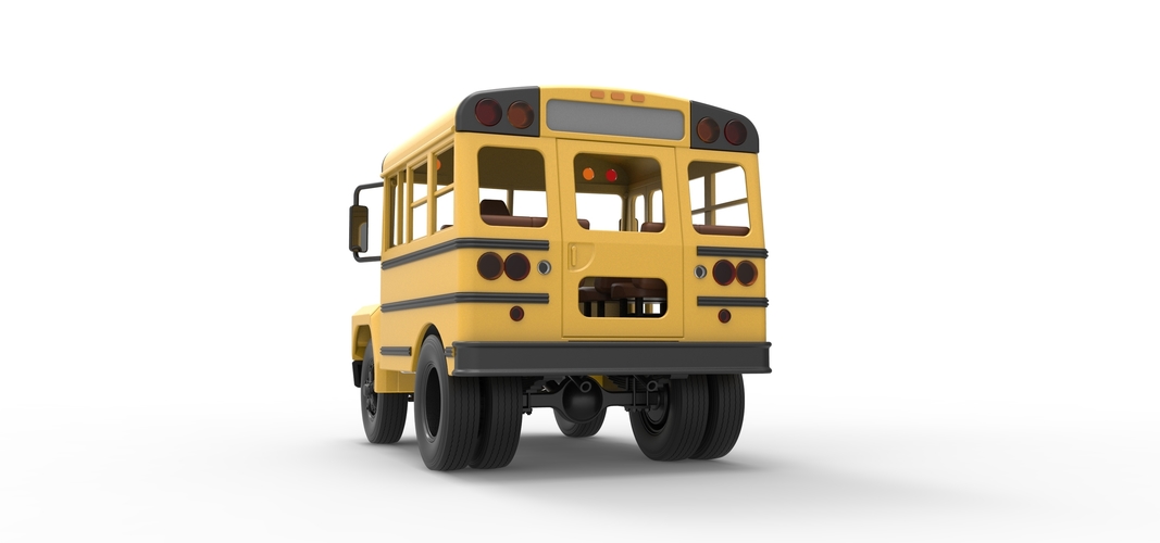 Fun short School bus 1:25 3D Print 554872