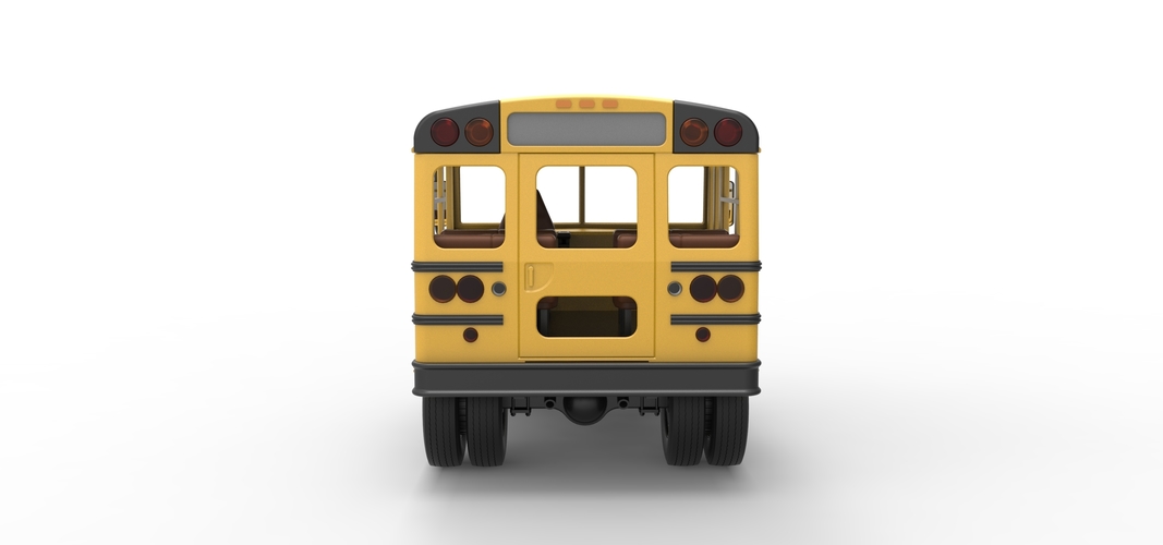 Fun short School bus 1:25 3D Print 554873