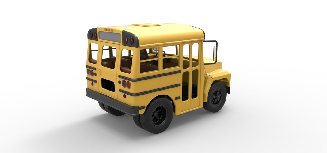 Fun short School bus 1:25 3D Print 554875