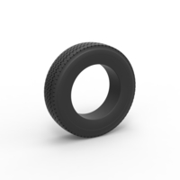 Semi truck tire 11 Scale 1:25 - Thumbnail 1