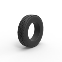 Semi truck tire 11 Scale 1:25 - Thumbnail 2