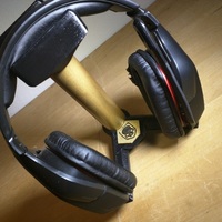 Headphone Stand - Gamer - prints w/o support - uses 1in PVC pipe - Thumbnail 3
