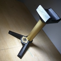 Headphone Stand - Gamer - prints w/o support - uses 1in PVC pipe - Thumbnail 4