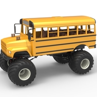 Vintage School bus Monster Truck 1:25 - Thumbnail 1