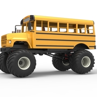 Vintage School bus Monster Truck 1:25 - Thumbnail 2