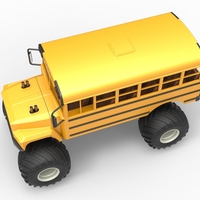 Vintage School bus Monster Truck 1:25 - Thumbnail 4