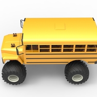 Vintage School bus Monster Truck 1:25 - Thumbnail 10