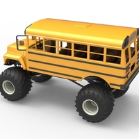 Vintage School bus Monster Truck 1:25 - Thumbnail 12