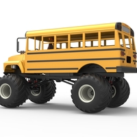 Vintage School bus Monster Truck 1:25 - Thumbnail 13