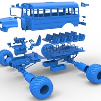 Vintage School bus Monster Truck 1:25 - Thumbnail 23