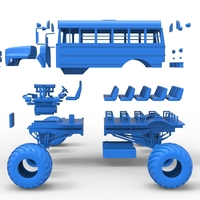 Vintage School bus Monster Truck 1:25 - Thumbnail 24