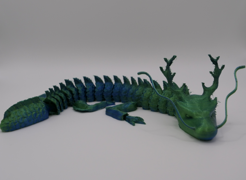 Articulated Sea Serpent Dragon 3d print printable flex stl