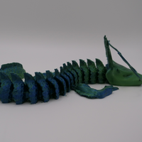Articulated Sea Serpent Dragon 3d print printable flex stl - Thumbnail 2