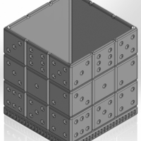 A rectangular pencil cup made of Yamb cubes - Thumbnail 1