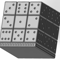 A rectangular pencil cup made of Yamb cubes - Thumbnail 3