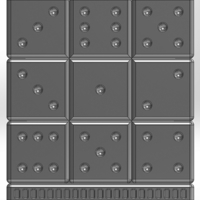 A rectangular pencil cup made of Yamb cubes - Thumbnail 4