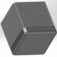 Rectangular pen cup with rectilinear slits around the rim - Thumbnail 2