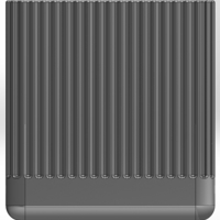 Rectangular pen cup with rectilinear slits around the rim - Thumbnail 4