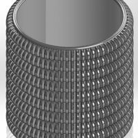 Round pencil case with coin halves around the rim - Thumbnail 1