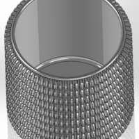 Round pencil case with coin halves around the rim - Thumbnail 3