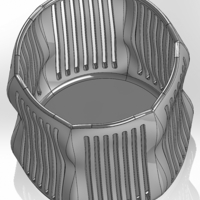 Twisted circle and hexagon pencil case with side slits - Thumbnail 2