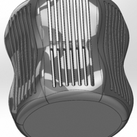 Twisted circle and hexagon pencil case with side slits - Thumbnail 3