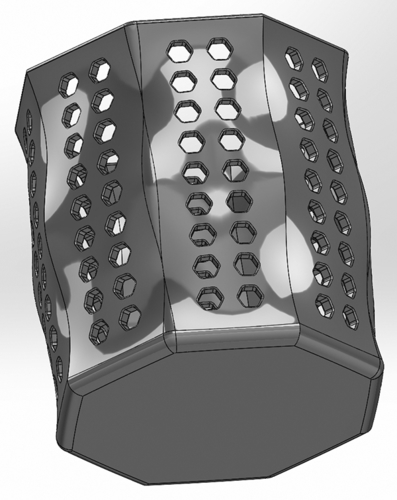 Twisted pencil box made of octagons and circles 01 3D Print 555033