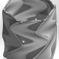 Twisted pencil box of rotated hexagons in the same direction - Thumbnail 1