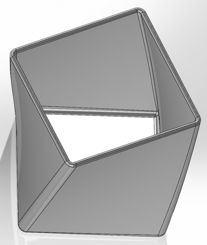 Twisted pencil box of rotated squares smaller angle 3D Print 555042