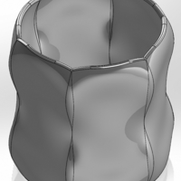 Twisted circle and hexagon pencil case - Thumbnail 1