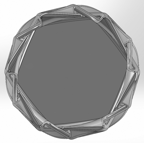 Twisted pencil box of rotated hexagons on planes