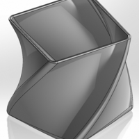 Twisted pencil box of rotated squares on planes larger angle - Thumbnail 1