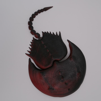 Articulated Horseshoe Crab 3d Print Printable Stl File Flex - Thumbnail 3