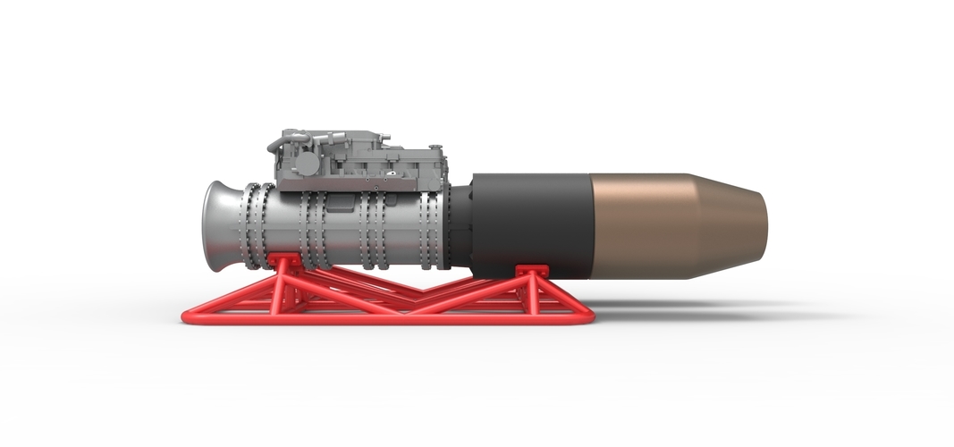 2 Jet engines on the frame Scale 1:25 3D Print 555083