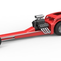 Front engine old school dragster with shell V8 Scale 1:25 - Thumbnail 1