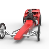 Front engine old school dragster with shell V8 Scale 1:25 - Thumbnail 4