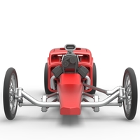 Front engine old school dragster with shell V8 Scale 1:25 - Thumbnail 6