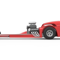Front engine old school dragster with shell V8 Scale 1:25 - Thumbnail 8
