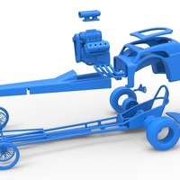 Front engine old school dragster with shell V8 Scale 1:25 - Thumbnail 17