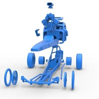 Front engine old school dragster with shell V8 Scale 1:25 - Thumbnail 20