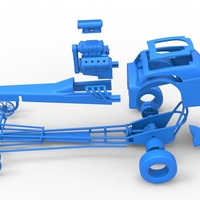 Front engine old school dragster with shell V8 Scale 1:25 - Thumbnail 22