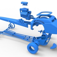 Front engine old school dragster with shell V8 Scale 1:25 - Thumbnail 23