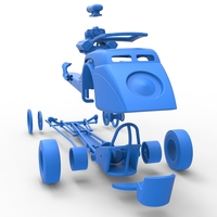 Front engine old school dragster with shell V8 Scale 1:25 - Thumbnail 24